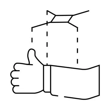 Political puppet line icon vector illustration sign 스톡 일러스트