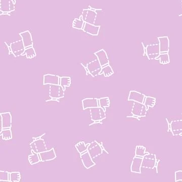 Political puppet line vector seamless pattern sign Illustrazione stock