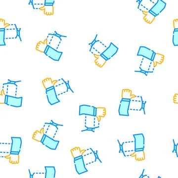 Political puppet vector seamless pattern sign Illustrazione stock