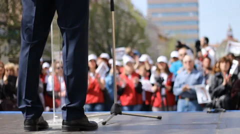 Political rally speech Stock Footage