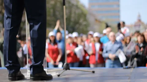 Political rally speech  Stock-Footage