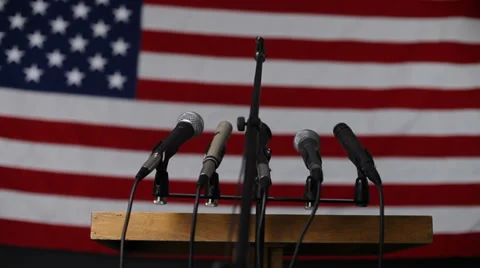 Political speech Stock Footage