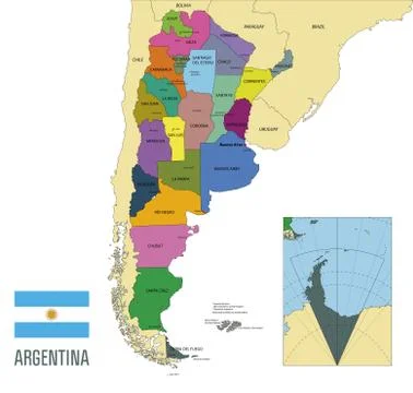Political vector map of Argentina Stock Illustration