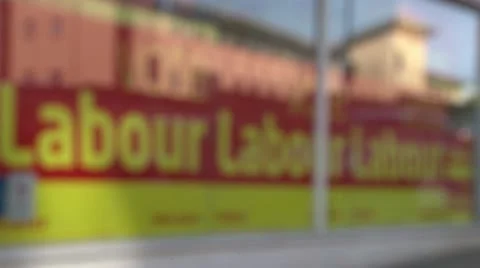 Political Window Posters Stock Footage 11522427