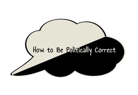 Politically Correct speak bubble Stock Illustration