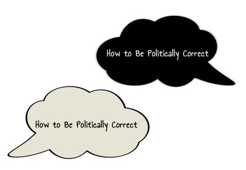 Politically Correct speak bubble Illustrazione stock