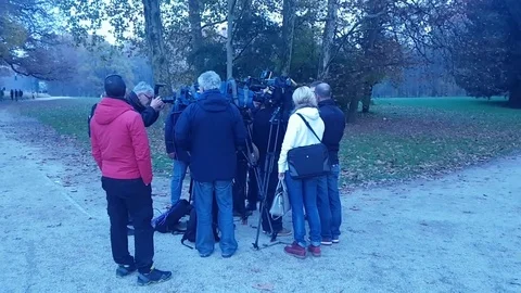 Politician interviewed Stock-Footage 82391242