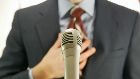 Politician speech concept Stock Footage