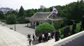 Politicians News Media Reporters Walk Down Stairs Chungnyeolsa Korean Shrine HD HD Footage