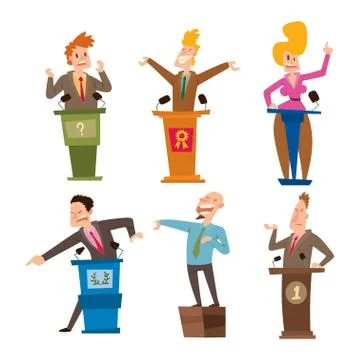 Politicians people vector set. Stock Illustration