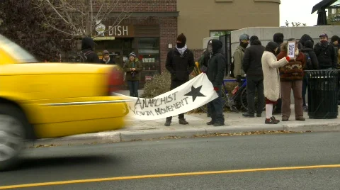Politics and protest, peaceful protest anti-racism Stock Footage