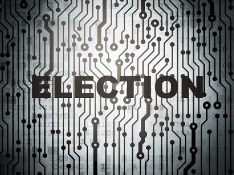 Politics concept: circuit board with Election Stock Illustration