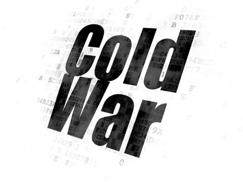 Politics concept: Cold War on Digital background Stock Illustration