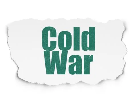 Politics concept: Cold War on Torn Paper background Stock Illustration