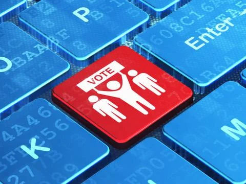 Politics concept: Election Campaign on computer keyboard background Stockillustratie