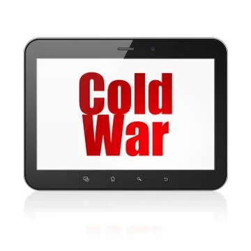 Politics concept: Tablet Computer with Cold War on display Stock Illustration