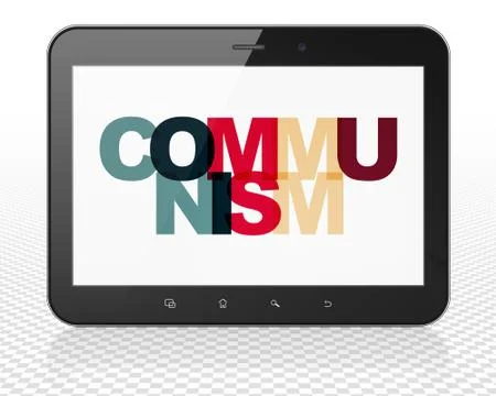 Politics concept: Tablet Pc Computer with Communism on  displa Stock Illustration