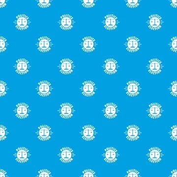 Politics election pattern vector seamless blue Stock Illustration