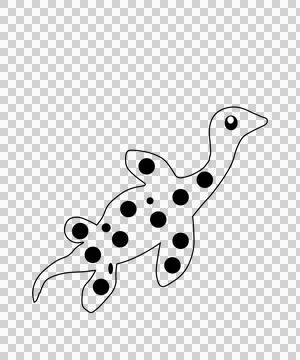 Polka Dot Aquatic Creature Line Drawing swimming dots fins イラスト素材