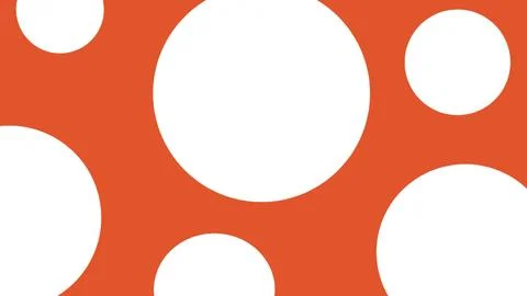 Polka dot background in orange and white colors Stock Illustration