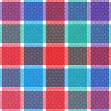 Polka dot background seamless pattern with pink lilac blue stripes. Vector Illustrazione stock