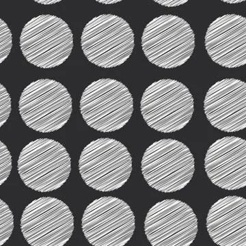 Polka dot background, seamless pattern. scribble dot on black background. Vec 스톡 일러스트