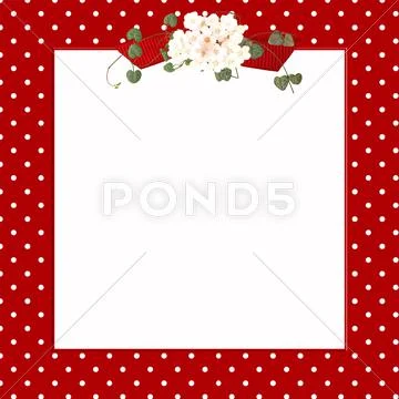 Polka dot border Stock Illustration