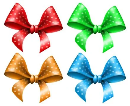 Polka dot bow Stock Illustration