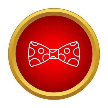 Polka dot bow tie clothing accessory icon Stock Illustration