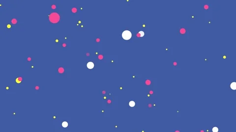Polka dot circles yellow, white and pink animated motion seamless loop Stock Footage 288854787