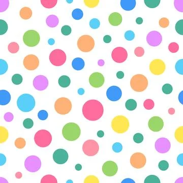 Polka dot colorful pattern, multicolor polka dot for seamless pattern backg.. Illustrazione stock