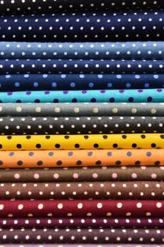 Polka dot fabric for background Stock Photos