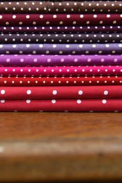 Polka dot fabric for background Stock Photos