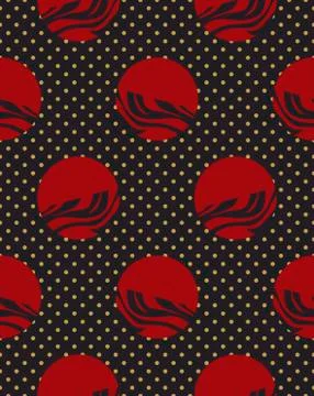 Polka dot flat seamless pattern simlpe vector illustraton Illustrazione stock