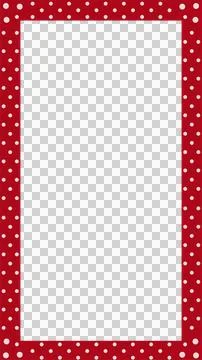 Polka dot frame is being shown in flat design with red border, gray panel, イラスト素材