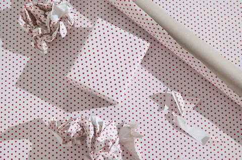 Polka Dot Gift Wrapping Stock Photos