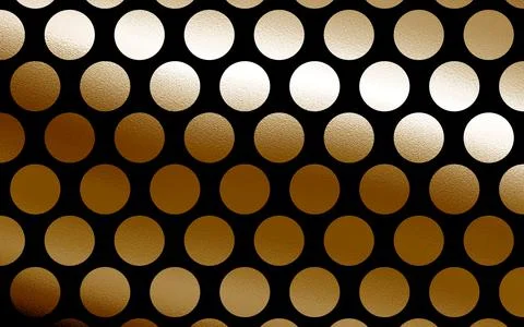Polka Dot Gold Background or Golden Metallic Background. Stock Illustration