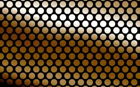 Polka Dot Gold Background or Golden Metallic Background. Stock Illustration