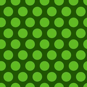 Polka dot Green seamless pattern. Endless background texture. Vector illust.. Stock Illustration