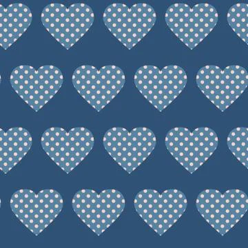 Polka dot hearts Stock Illustration