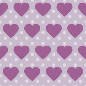 Polka dot hearts Stock Illustration