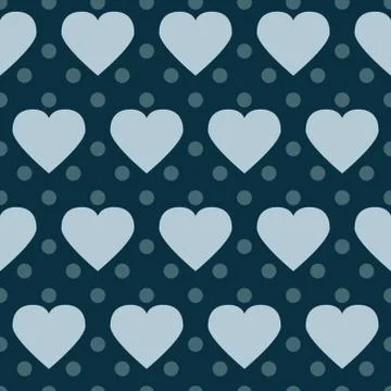 Polka dot hearts Stock Illustration