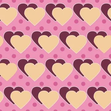 Polka Dot &amp; Hearts Stock Illustration
