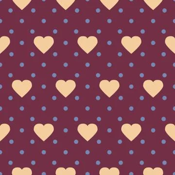 Polka Dot &amp; Hearts Stock Illustration