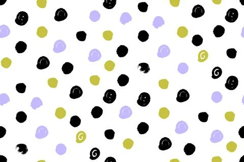 Polka dot modern seamless pattern in vector for design of clothes Stock Illustration