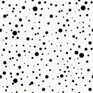 Polka dot monochrome Seamless pattern. Dotted background - Spots Vector illus イラスト素材