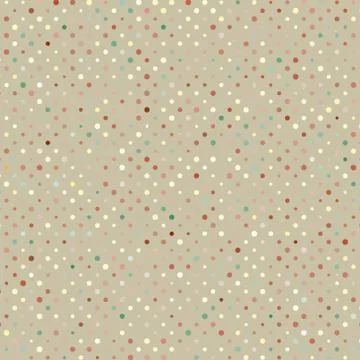 Polka Dot Old Scratch Pattern. Retro Styled Vector Background Illustrazione stock