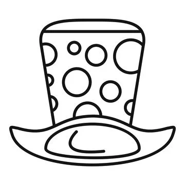 Polka dot party top hat icon illustration Stock Illustration