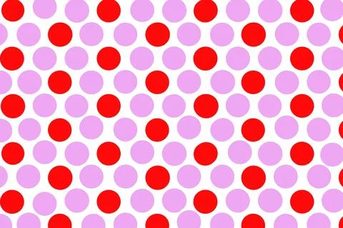 Polka dot pattern background ,colorfule red and purple Stock Illustration