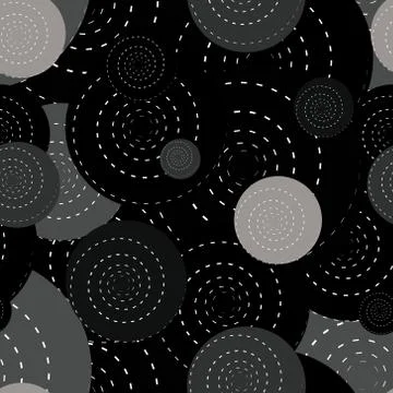 Polka dot pattern in black Stock Illustration